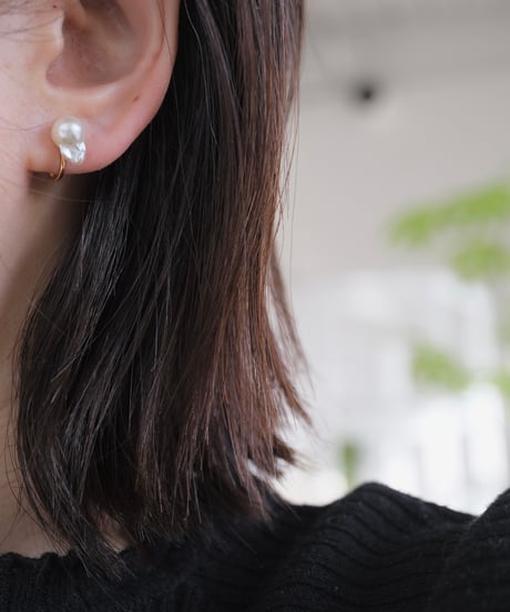 Akoya kurage stud non hole pierce