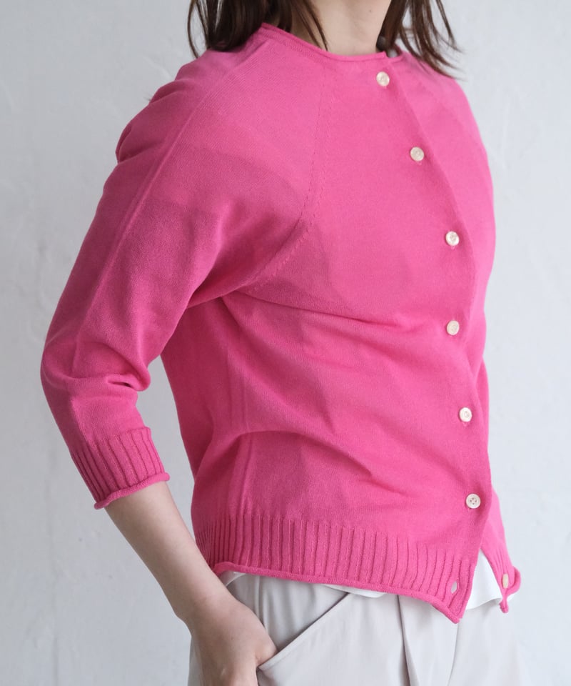 AURA】和紙 2wayカーディガン #white/ice gray/pink | AURA