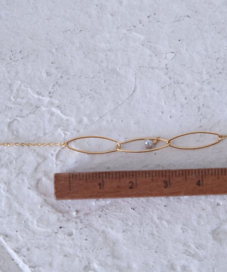 Akoya oval chain bracelet