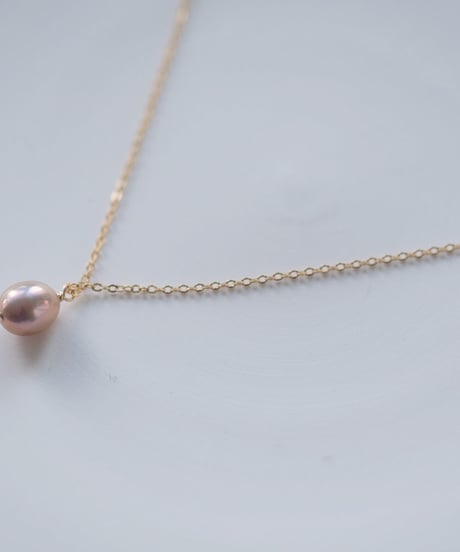 egg simple necklace   #champagne