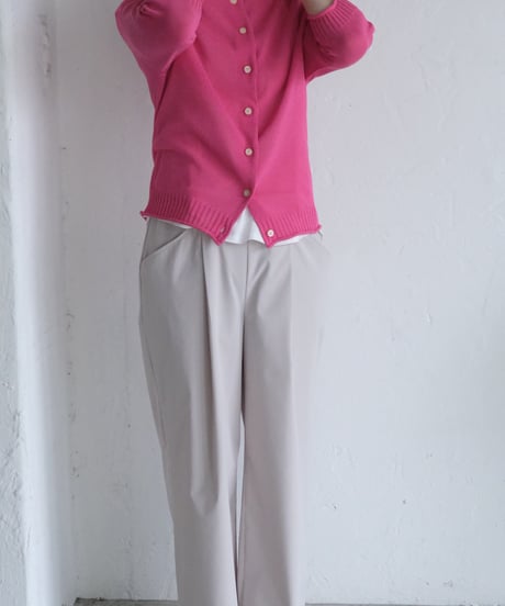 【AURA】和紙 2wayカーディガン　#white/ice gray/pink