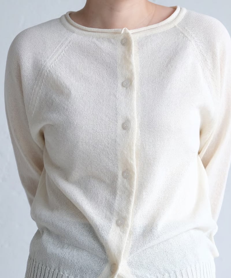 AURA】和紙 2wayカーディガン #white/ice gray/pink | AURA