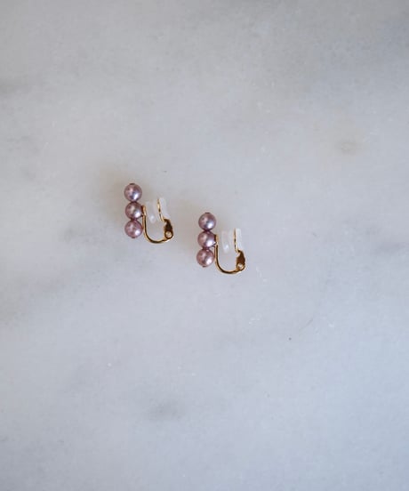 plum stud pierce/non hole pierce