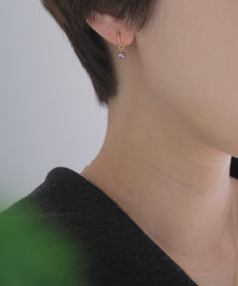 plum hook pierce/non hole pierce | AURA
