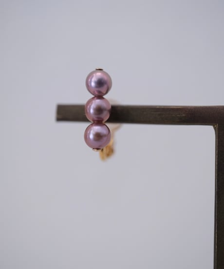 plum stud pierce/non hole pierce