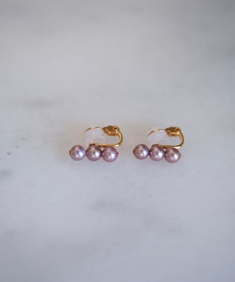 plum stud pierce/non hole pierce