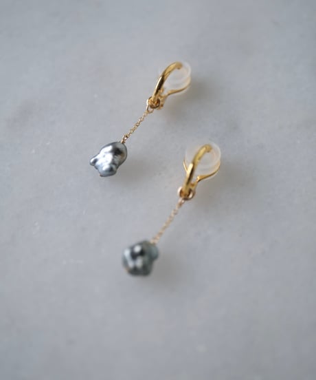 south sea pearl long soft nonhole pierce