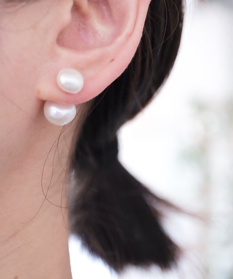 baroque ×back catch pearl pierce