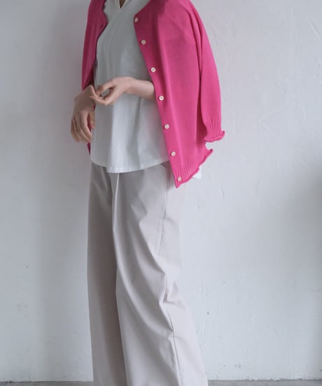 【AURA】和紙 2wayカーディガン　#white/ice gray/pink