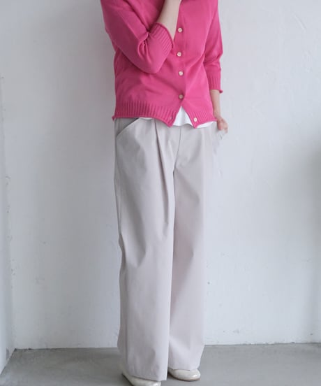 【AURA】和紙 2wayカーディガン　#white/ice gray/pink