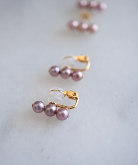 plum stud pierce/non hole pierce