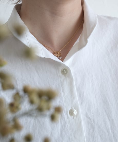 Akoya ame ring necklace