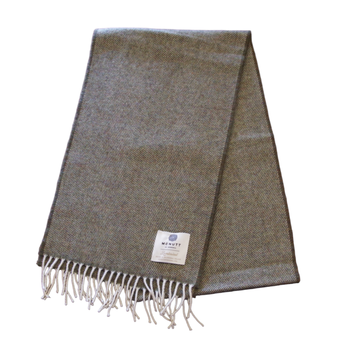 未使用 MCNUTT OF DONEGAL LAMBSWOOL メンズマフラー MCNUTT OF DONEGAL Lambswool Scarf 