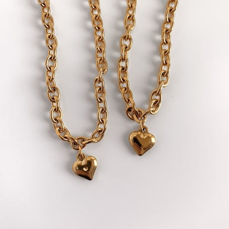 cat collar｜heart neckless［ gold ］