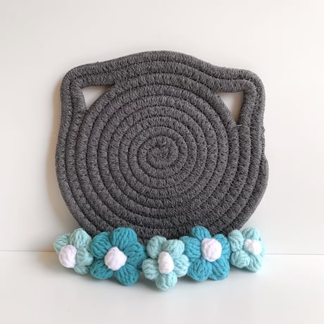 cat collar｜aqua flower