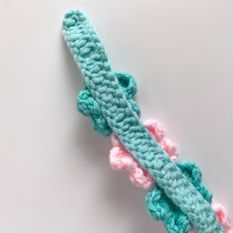 cat collar｜pink×blue flower