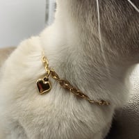 cat collar｜heart neckless［ gold ］