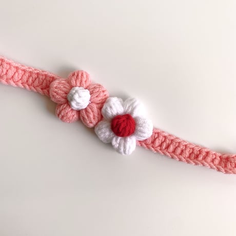 cat collar｜pink flower