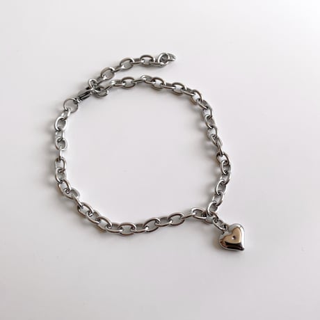 cat collar｜heart neckless［ silver ］
