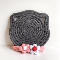 cat collar｜pink flower