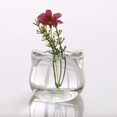 flower vase｜clear cat