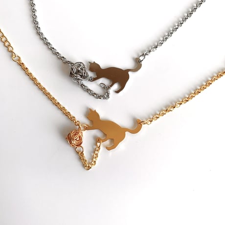 bracelet｜playing cats［ silver ］