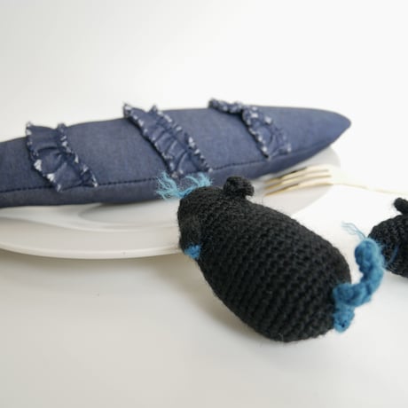cat toy｜sustainable 🌏 denim fish