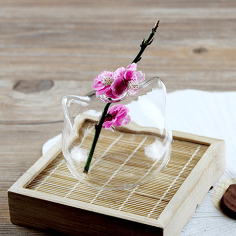 flower vase｜clear cat