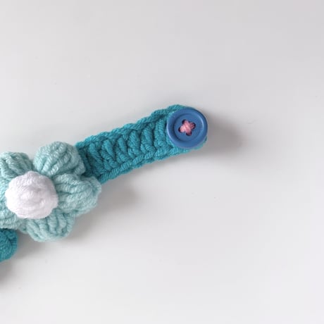 cat collar｜aqua flower