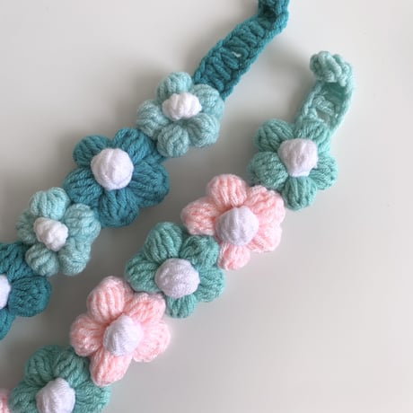 cat collar｜aqua flower