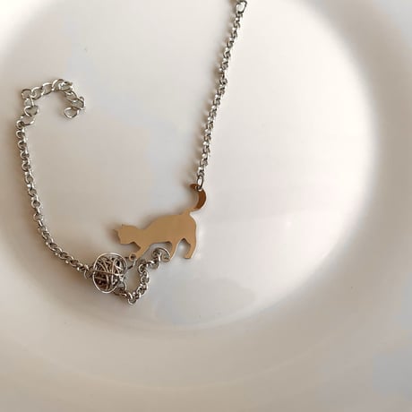 bracelet｜playing cats［ silver ］