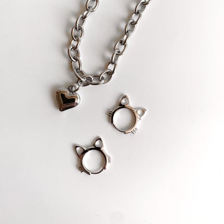 earrings｜silver cats