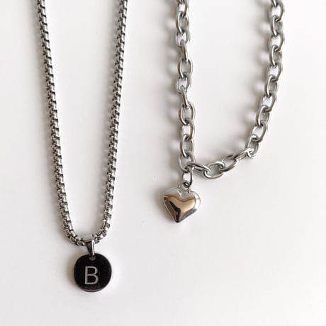 cat collar｜heart neckless［ silver ］