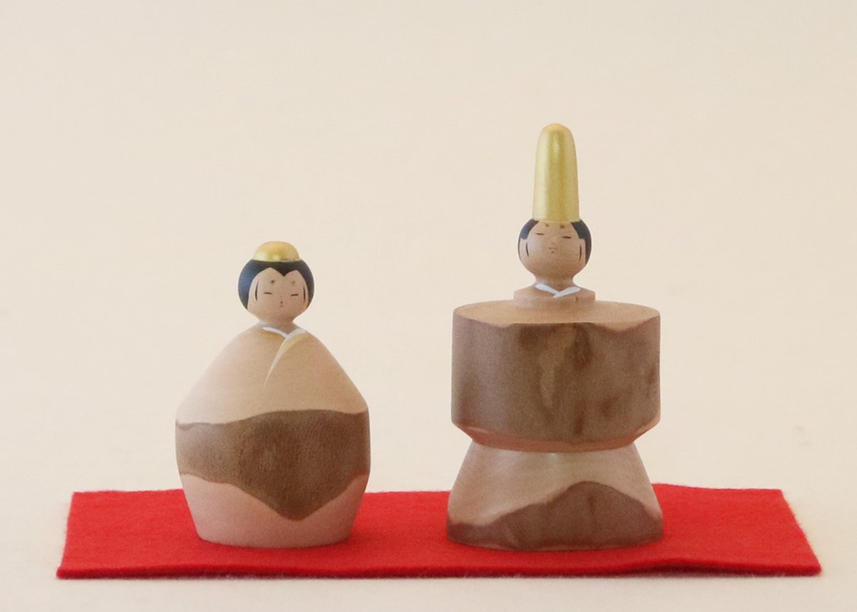 ★ 椿餅★加賀國 正運作 木彫 彩色 立雛 雛人形 ひな人形 椿立雛 小＜2＞ | ANTWORKS GALLERY