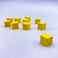 木製キューブ10個セット(黄10mm)／BGP