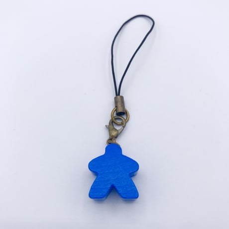 木製ミープルストラップ(Blue)