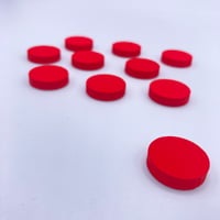 木製ディスク10個セット(赤Φ20mm)／BGP