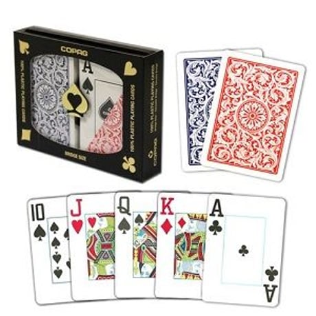 COPAG社 2色ジャンボインデックス トランプセット(赤・青)