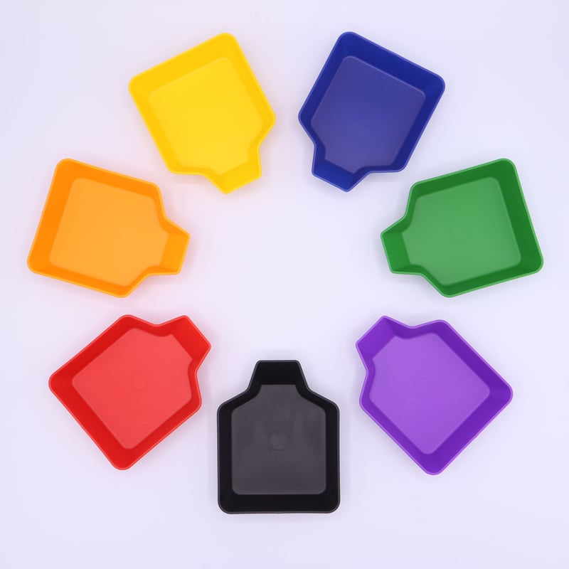 かわいいトークントレイ7色セット | りば工房｜ボードゲームグッズの