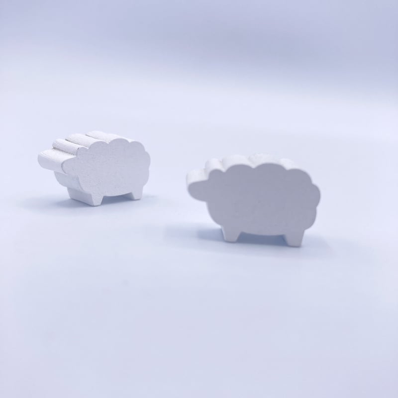 ひつじ木駒10個セット(白)／BGP | りば工房｜ボードゲームグッズ