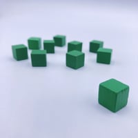 木製キューブ10個セット(緑10mm)／BGP