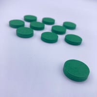 木製ディスク10個セット(緑Φ20mm)／BGP