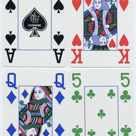 COPAG社 4色ジャンボインデックス トランプ(赤)