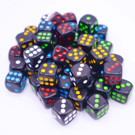 アクリル製ブラックダイス(50個セット/専用袋入り)