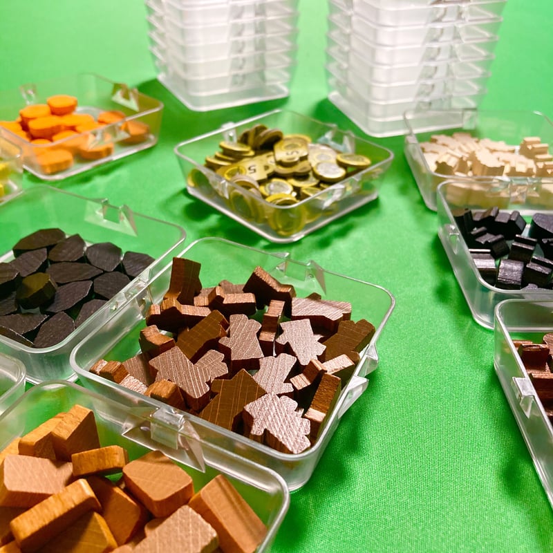 無限に連結できるボードゲーム専用トレイ(クリア/6枚セット) | りば