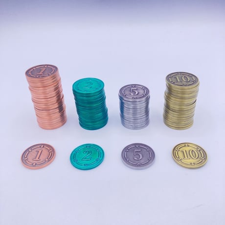【卸売価格】メタルりばコイン(10金＝金色×100枚セット)
