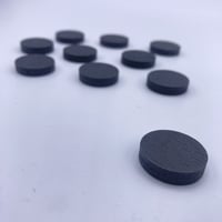 木製ディスク10個セット(黒Φ20mm)／BGP
