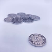 メタルりばコイン(5金＝銀色×10枚セット)