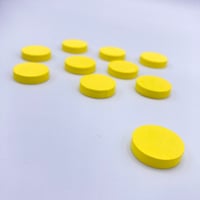 木製ディスク10個セット(黄Φ20mm)／BGP