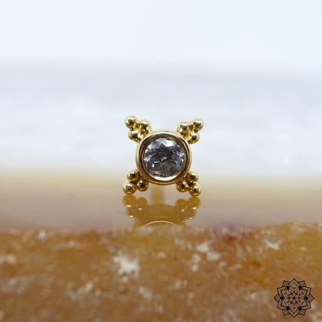 Mini Kandy 6mm(3mm bezel)-18K(YG)(WG)/CZ